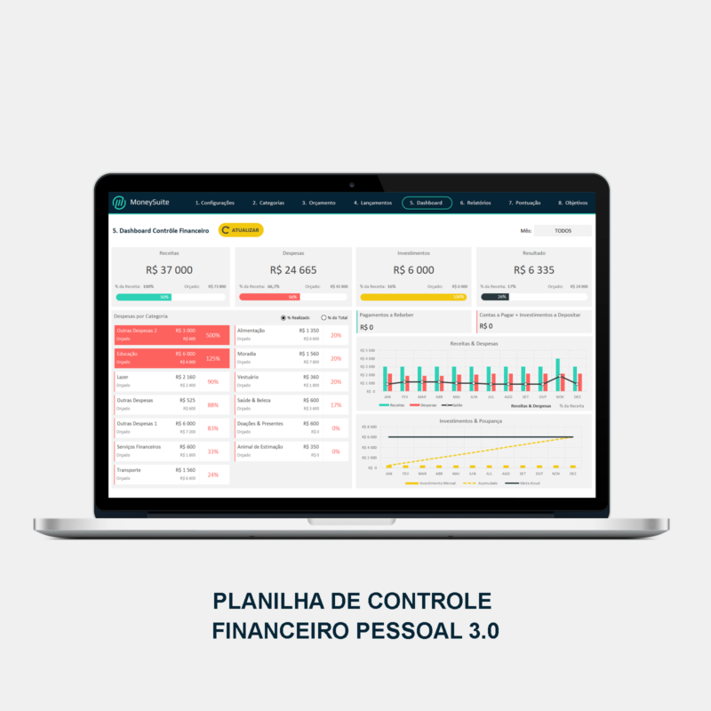 Planilha de Controle Financeiro Pessoal 3.0